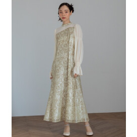 formformaオリジナル] バックオープン＆アシンメトリーレースドレス