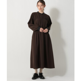 チェックシャーリングワンピース