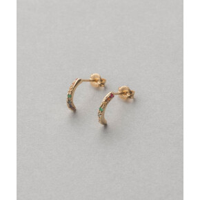 7色　ナチュラルストーンをあしらったピアス