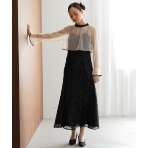  【formforma限定】シアーボレロ×レースキャミワンピース