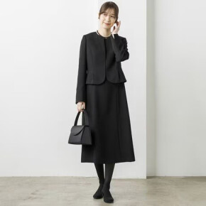 【喪服・礼服】ノーカラージャケット＆フレアワンピース