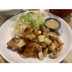 鶏とエリンギの炙り焼ゆず味噌ソース