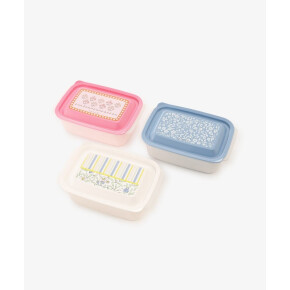 キッチンが華やかになるフラワー柄の保存容器3個セット
