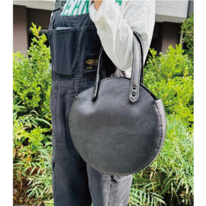 シュリンクレザーでつくるサークルバッグ