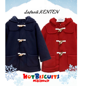 ♡ミキハウスホットビスケッツの柔らかダッフルコート♡