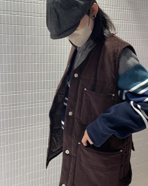 【TAION】コーデュロイ×ダウンベスト【体温】