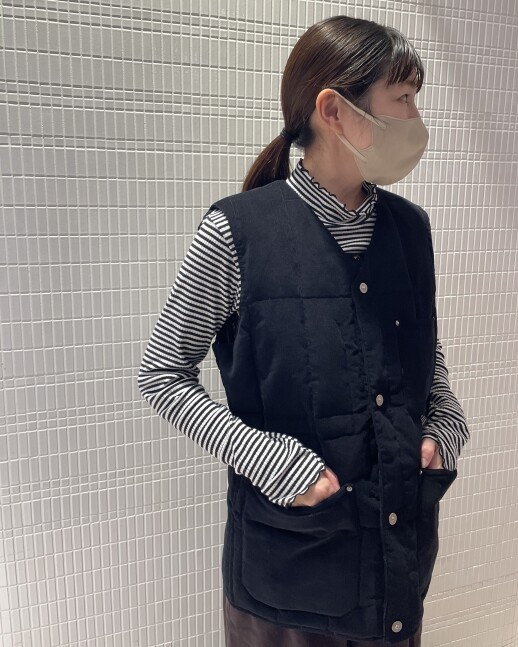 【TAION】コーデュロイ×ダウンベスト【体温】