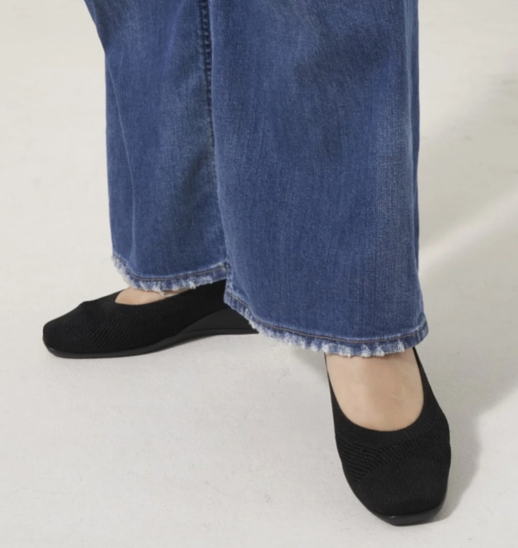 メッシュニットバレエシューズ