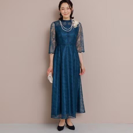 【formforma限定】《マザードレス》 リーフレースロングドレス