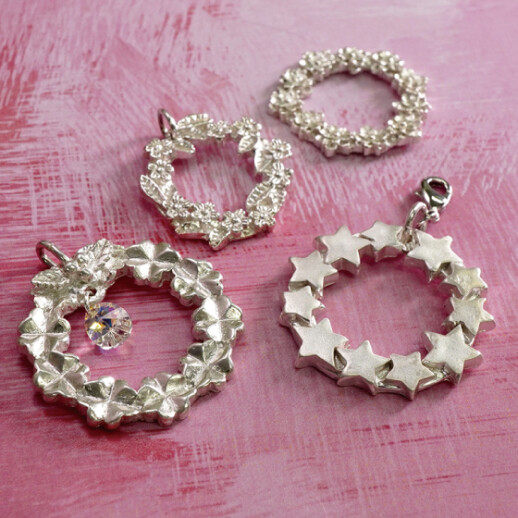 純銀のクリスマスリース