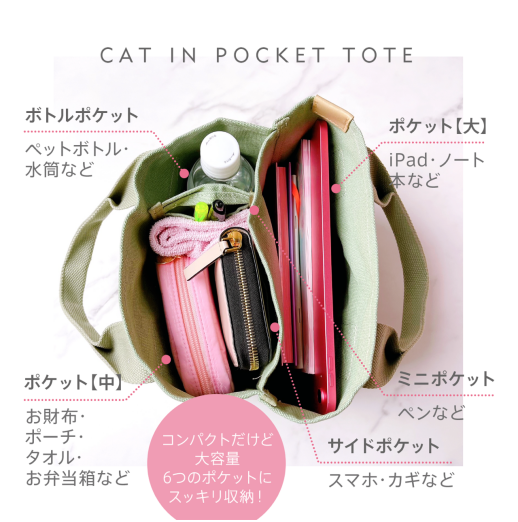 sugar.C「CAT IN POCKET TOTE」新作柄入荷いたしました！