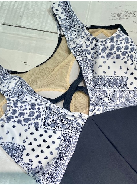 【新作】バンダナ柄フィットネス水着♡