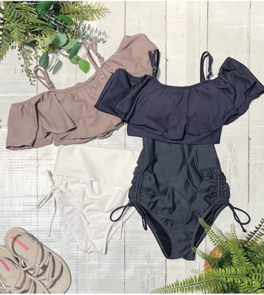 【数量限定】大人気オフショル水着に限定色登場♡