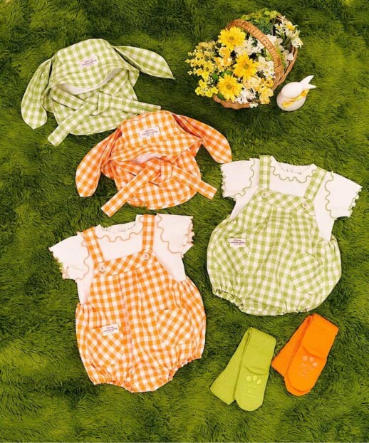 ☆ベビー little bunny うさ耳サロペット&インナーセット ☆